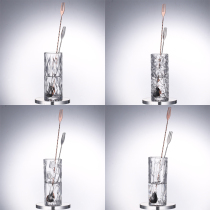 Bar gathering bar storage barrel thickened glass bar spoon storage barrel bartending tool storage bucket bar spoon barrel