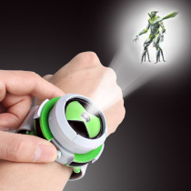 Teenage hacker Earth defender transformation voice luminous watch childrens toy projection watch