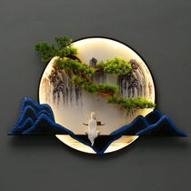 New Chinese pendant wine foot bath shop tea room porch decoration sofa background wall decoration simulation welcome pine wall hanging