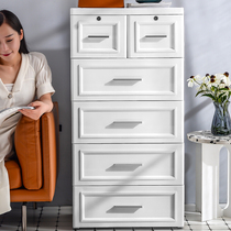 Thickened storage cabinet drawer bedroom living room plastic household finishing five-drawer chest baby wardrobe childrens locker