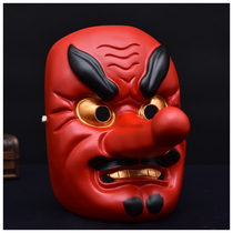 Japanese resin Japanese energy drama tangou mask devil Prajna mask Japanese samurai restaurant wall decoration