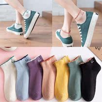 (20 pairs) socks female Korean summer short socks cute Japanese female students invisible shallow boat Socks female short tube