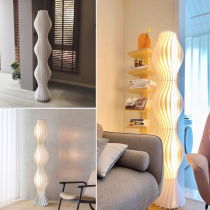 White grass skirt living room floor lamp modern simple Nordic designer light and shadow Net red ins atmosphere bedroom standing light
