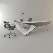 Commercial office creative design furniture decoration Computer desk Small apartment FRP single shaped office desk