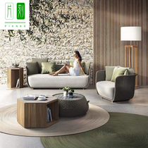 Outdoor sofa rattan waterproof sunscreen Leisure outdoor Villa courtyard living room garden model room combination furniture