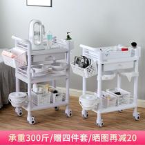 White beauty cart beauty salon small bubble instrument cart mobile shelf tool cart mobile shelf tool cart