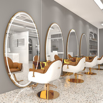  Net celebrity barber shop hair cutting mirror Hair salon simple mirror table hair salon special single-sided hot dyeing can be hung on the wall barber mirror