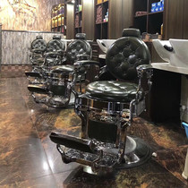 Yalong luxury mens oil head chair Hair salon dedicated barbershop hair cutting lift can put down shaving chair
