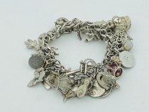 Special price 1980 British antique silverware sterling silver bracelet pendant bracelet Western collectibles old items