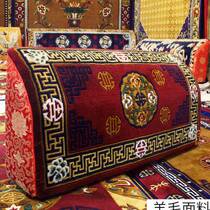 Tibetan wool sofa armrest bedheadrest Tibetan Tibetan bed household seat armrest pillow plush backrest.1