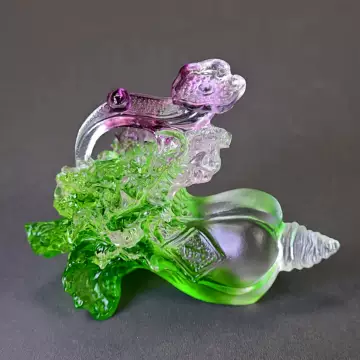 紫水晶　白菜　置物 紫水晶 白菜 置物 紫水晶 白菜 置物 Z93紫水晶雕翠玉白菜(百財