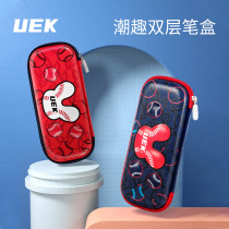  uek childrens pencil box 2021 new sports style EVA pen box girl boy large capacity stationery box learning stationery storage pen box