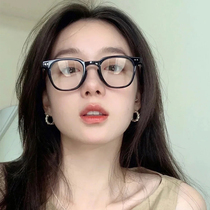 Anti-Blue Ray Anti-Radiation Round face makeup artifact eye protection glasses gm retro Japanese small black frame anti-myopia glasses female