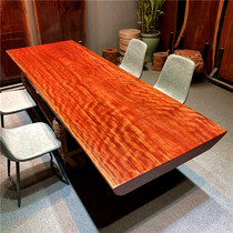 African red Tali solid wood board tea table tea table Big Board table log natural side table desk whole wood 2 meters