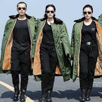 Glint Womens Army Great Security Warmth Thicken winter old Army fan Anti-cold male velvet cotton coat Grand coat