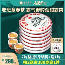 Old Banzhang ancient tree Puer tea raw tea 7 cake whole lift 2499g tea 2021 new tea Yunnan seven seed cake raw Puer
