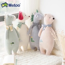 metoo baby pillow soothing doll sleeping plush toy cute sleeping long pillow children pillow gift