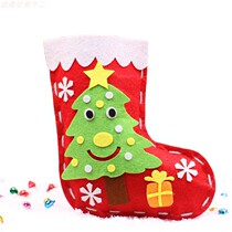 Christmas Socks Thanksgiving Bag DIY Christmas hat free of cut hand-upholstered to make childrens gift bag gift bag