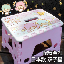 Original export non-slip thick plastic adult folding stool home children folding chair portable outdoor cartoon bench