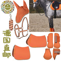 German direct mail new coral orange equestrian riding horse ear cushion saddle cushion tied horse cage and lead rope