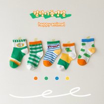 Childrens socks cotton spring and autumn baby socks for boys and women cotton boat socks breathable socks Korean autumn and winter cotton socks