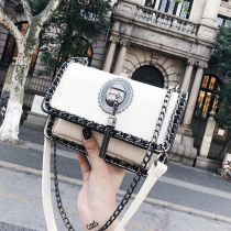 This years popular bag womens summer niche high-end sense of net red fashion womens bag chain oblique cross-ocean style small square bag