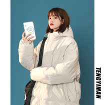 Cotton clothes female loose Korean students 2021 New this year popular winter oversize tide thick cotton coat