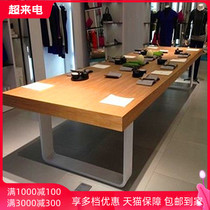 Simple modern solid wood large board desk Household log large board table Office desk workbench Office desk rectangular