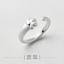 Ring female student cat claw creative cat day Korean simple index finger opening live little finger tail ring
