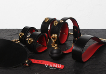 Smash eye mask handcuffs shackles female tools Bell collar dog slave props dog chain leash