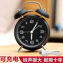 Alarm clocks students Alarm Bells Net Red Silent Dell S Clocks Can Charge Clock Metal Luminous Men And Women Petty
