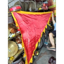 Lion dance dance dragon flag props lion lion red flag pennant flag Lion side flag satin
