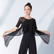 Dan Bo Luo modern dance Jacket Womens Mid-sleeve high-end Latin dance dress double dance costume swallowtail brand national standard dance dress