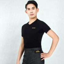 Danbaolo male dance clothing Adult Latin dance V-neck dance dress short sleeve new modern dance national standard dance practice suit