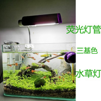 Water grass lamp grass cylinder lamp clamp lamp with three basic color fluorescent lamp small spiral Port energy saving lamp 15W20W Sanhu Yi
