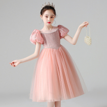 Girls dress summer dress 2021 New Style children summer princess dress little girl dress puffy gauze skirt