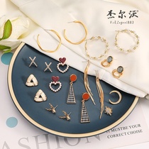 s925 sterling silver pin earrings female Korean temperament Net red anti-allergic ear jewelry 2021 New Tide earrings