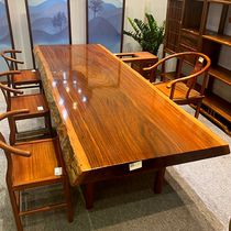 Okan big board table solid wood log tea table tea table modern desk table dinner table mahogany whole Rosewood clearance
