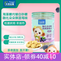 Natural Family Blossoming cookies Blueberry flavor 60g flower cookies Baby snacks Childrens cookies Milk beans