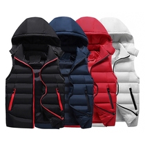 Size Li Ningjing autumn and winter New sports vest men thick warm hooded cotton jacket vest waistcoat custom