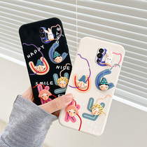 opporeno mobile phone shell female three-dimensional funny expression pack reno2 Creative personality cartoon villain renoz all-inclusive lens soft liquid silicone reno2z anti-drop non-slip reno