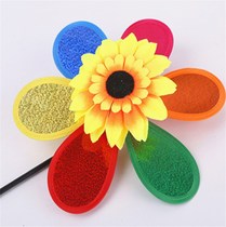 Colorful sunflower sequin windmill Childrens sun flower windmill toy hot sale childrens rotating windmill