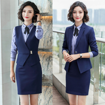 Business wear Womens suit OL hotel front desk slim fashion temperament Formal suit Vest Jewelry shop work clothes