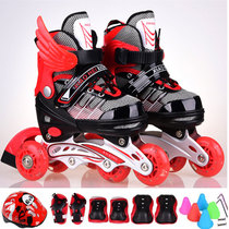 Triangle wheel skates Childrens suit Mens and womens single and double row four-wheel interchangeable roller skates Roller skates 3-12 years old beginners