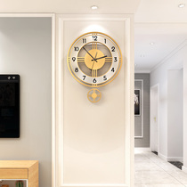 Minimalist Atmosphere Eurostyle clock hanging clock Living room Creative Clock Nordic Decorative Clocks Light Extravagant Fashion Home Table Hanging Wall