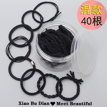 Childrens hair accessories head rope Female rubber band hair rope headdress simple leather case Black high elastic tie hair Adult hair ring