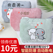 Charging explosion-proof hot water bag removable and washable plush cute cartoon warm baby electric warm baby couple warm hand warm water bag