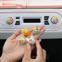Wuling Hongguang mini ev audio knob cover mini macaron interior layout car stickers modified accessories
