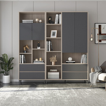 Bookcase with door-to-ceiling Nordic locker balcony cabinet bedroom bookshelf modern living room wall integrated Cabinet