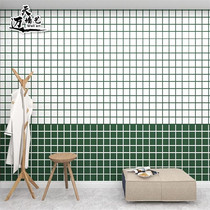 Nordic Ins Plaid Integrated Wall Panel Clothing Shop Restaurant Milk Tea Shop Bright Face Quick Loading Buttoned Board Imitation Tile Wall Panel